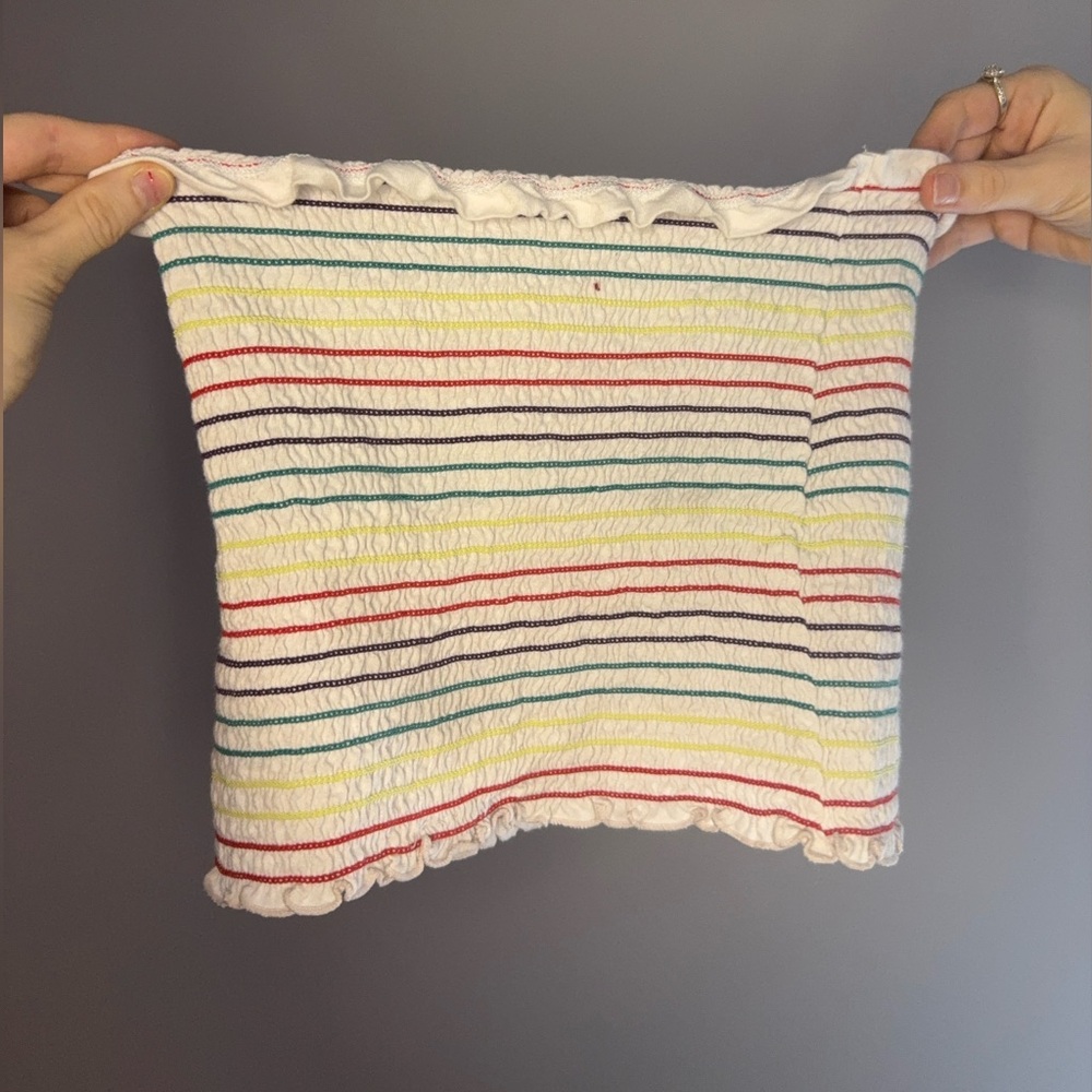 Striped Smocked Tube Top